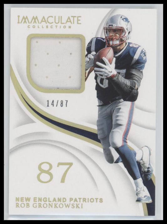 Rob Gronkowski 2019 Panini Immaculate Collection #IN-6 Numbers Memorabilia #/87