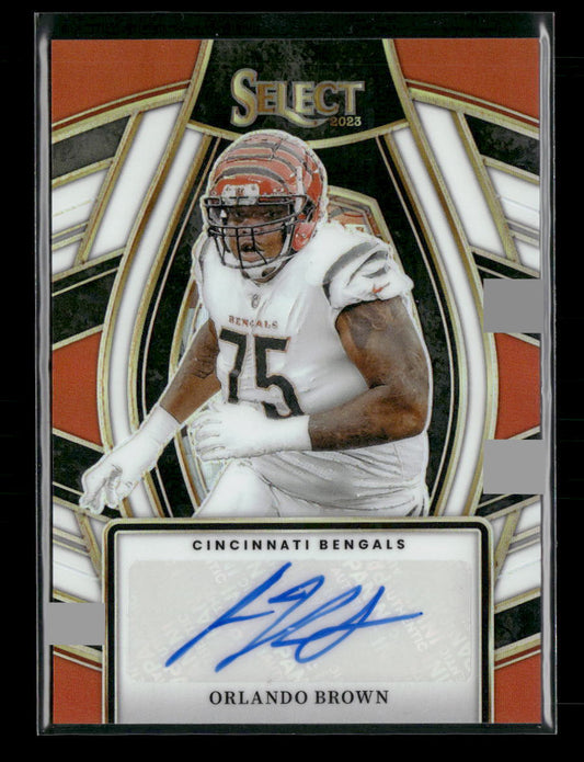 Orlando Brown 2023 Panini Select #SELS-OBR Select Signatures White Prizm #/50