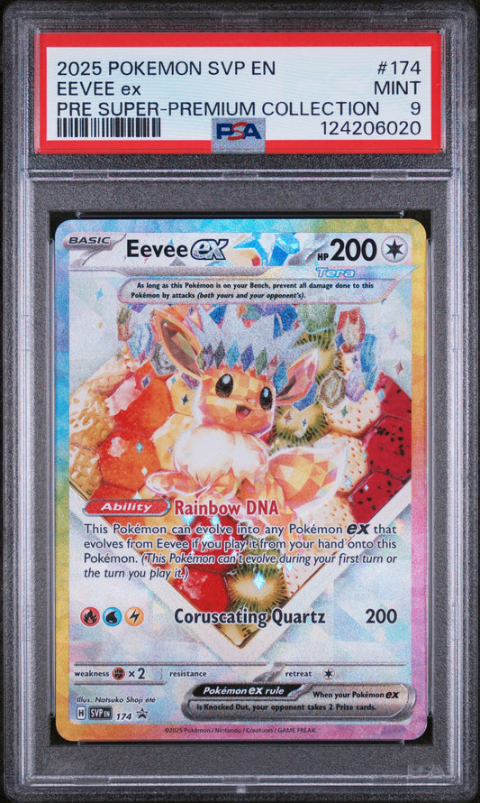 Eevee Ex 2025 Svp En-Sv Black Star Promo #174 Pre Super-Premium Collection PSA 9