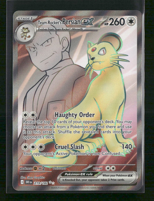 Team Rocket's Persian ex SV10: Destined Rivals #219/182