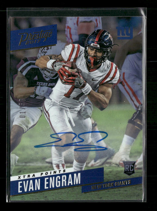 Evan Engram 2017 Panini Prestige #218 Rookie Signatures Xtra Points Gold #/50