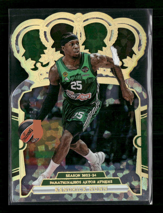 Kendrick Nunn 2023-24 Panini Crown Royale Euroleague #21 Gold Crystal #/10
