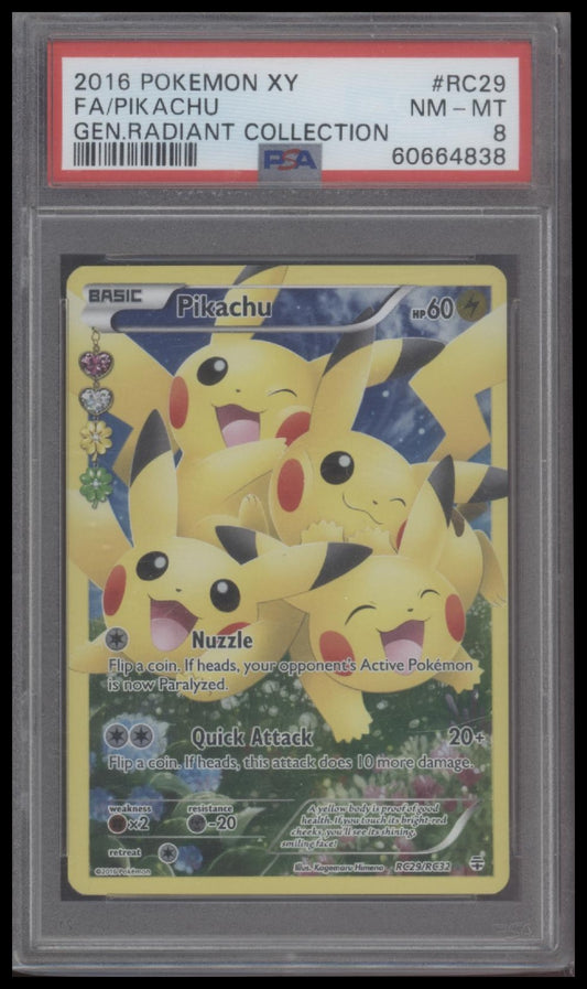 Fa/Pikachu 2016 Pokemon Xy Generations Radiant Collection #RC29 PSA 8