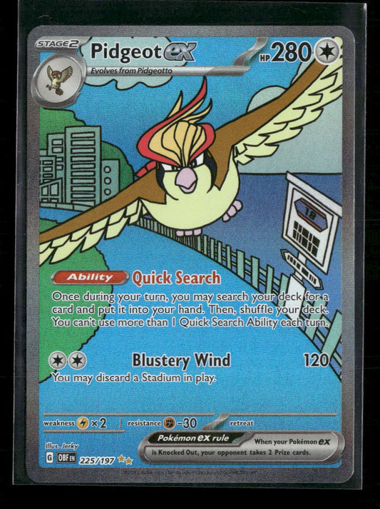 Pidgeot ex SV03: Obsidian Flames #225/197