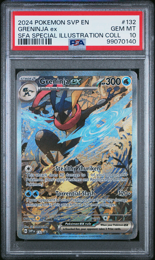 Greninja Ex 2024 Svp En-Sv Black Star Promo #132 Sfa SI Coll PSA 10