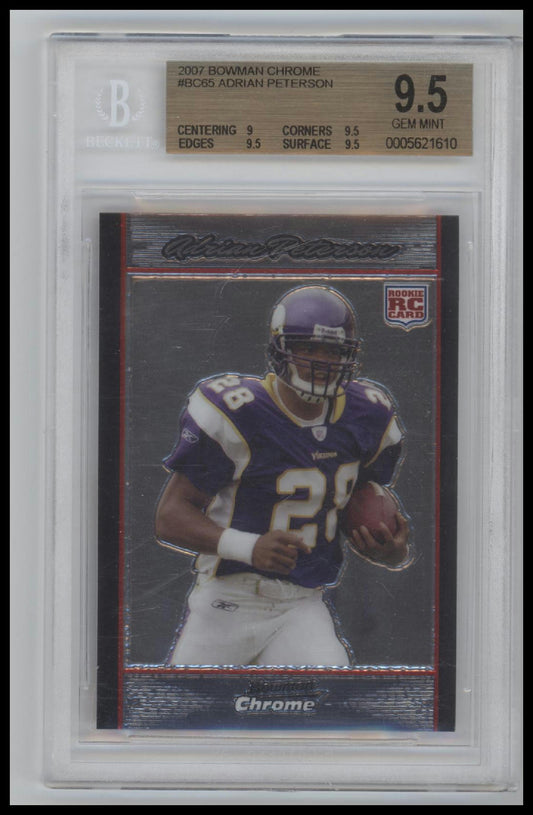 Adrian Peterson 2007 Bowman Chrome #BC65 BGS 9.5