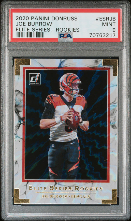 Joe Burrow 2020 Panini Donruss Elite Series #ESRJB Elite Series-Rookies PSA 9