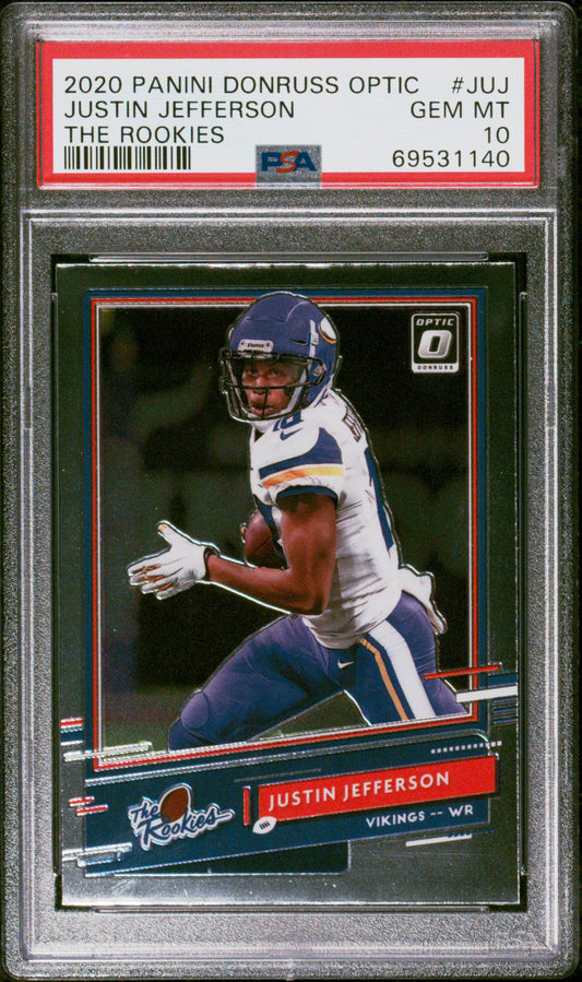 Justin Jefferson 2020 Panini Donruss Optic The Rookies #JUJ The Rookies PSA 10