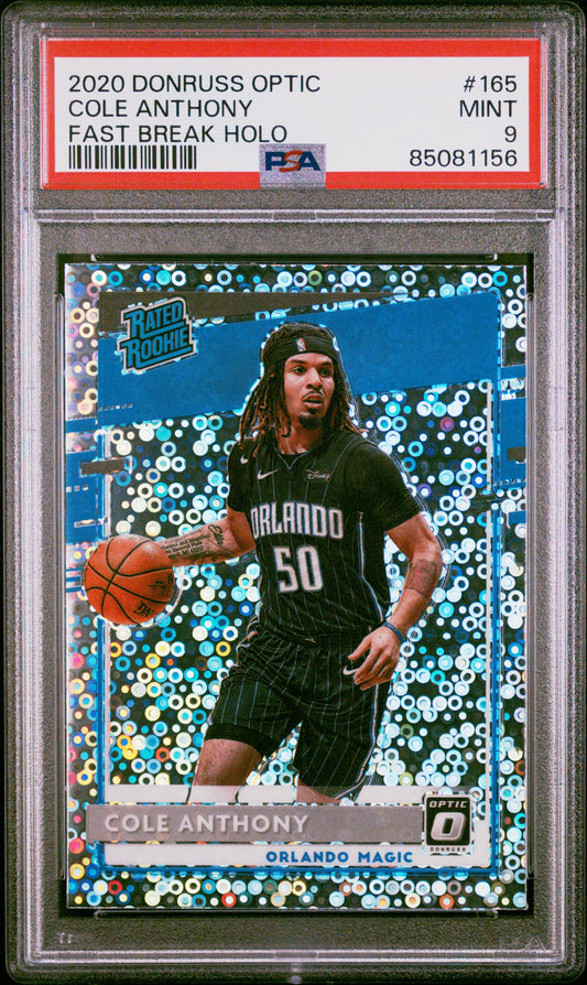 Cole Anthony 2020 Panini Donruss Optic #165 Fast Break Holo PSA 9