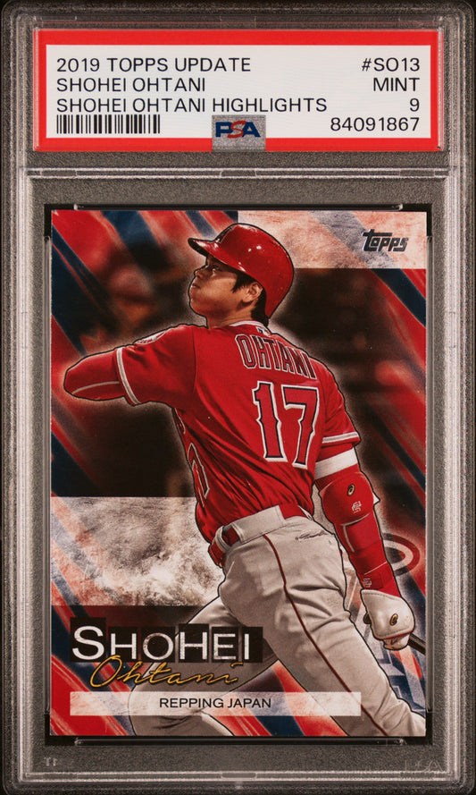 Shohei Ohtani 2019 Topps Update Shohei Ohtani Highlights #SO13 PSA 9