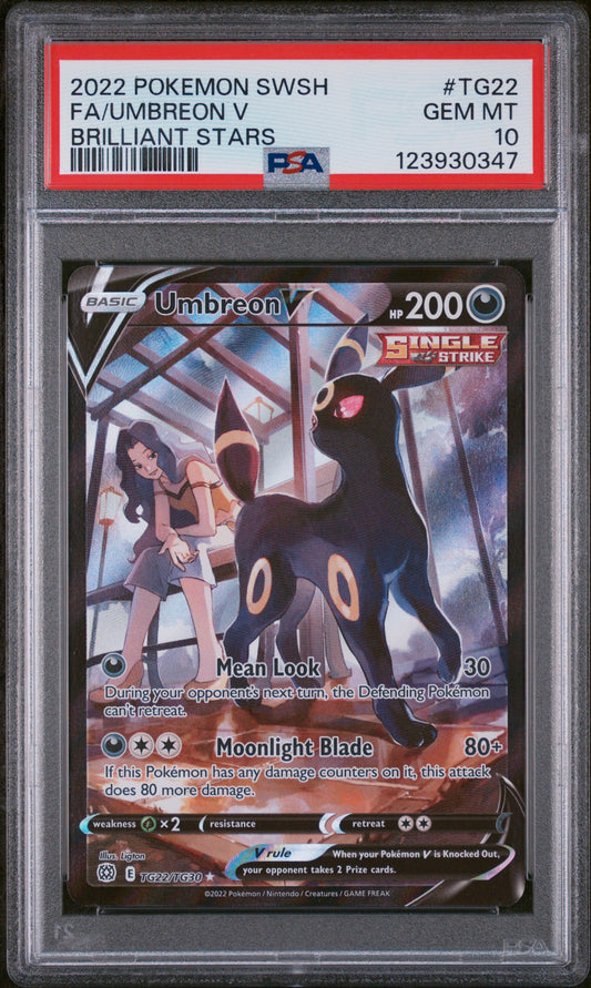Umbreon V 2022 Pokemon Brilliant Stars #TG22 PSA 10