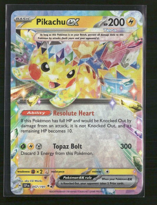 Pikachu ex SV08: Surging Sparks #057/191
