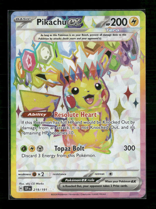 Pikachu ex SV08: Surging Sparks #219/191
