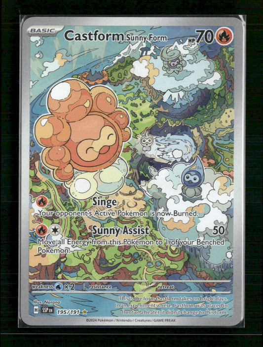 Castform Sunny Form SV08: Surging Sparks #195/191
