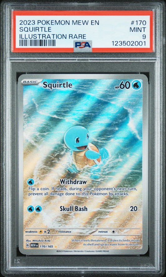 Squirtle 2023 Pokemon Mew En-151 #170 Illustration Rare PSA 9