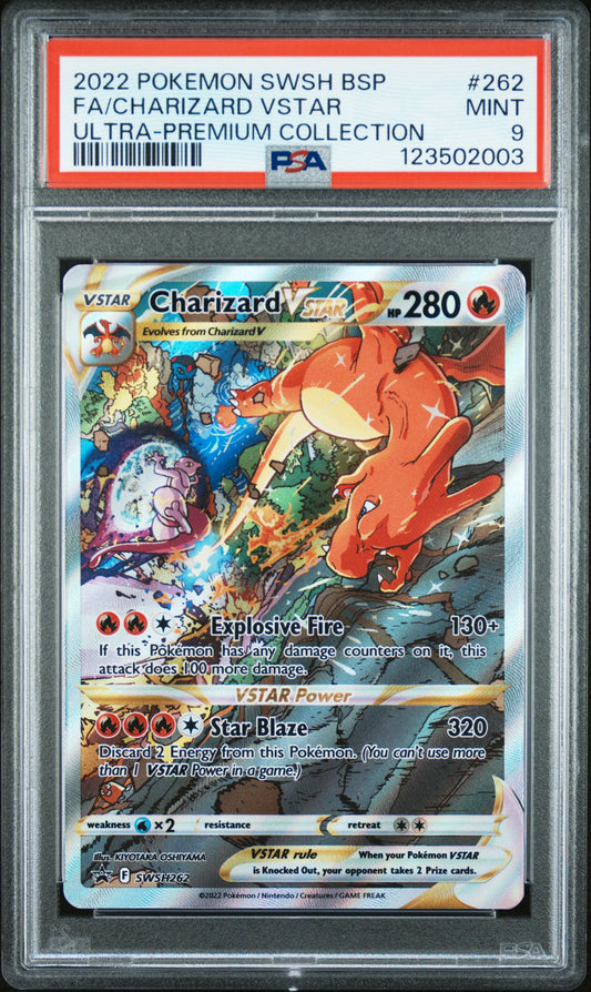Charizard Vstar 2022 Swsh BSP #262 Ultra-Premium Collection PSA 9