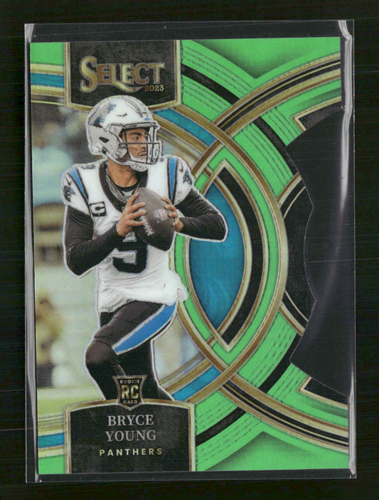Bryce Young 2023 Panini Select #167 Green Prizms Die Cuts
