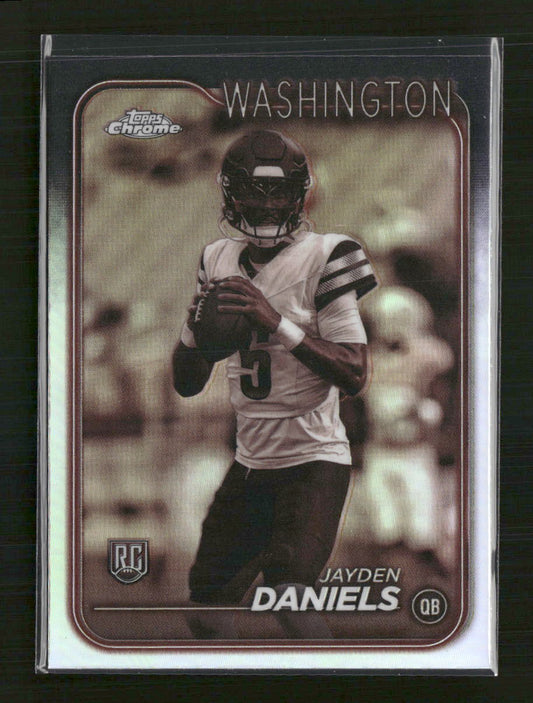 Jayden Daniels 2024 Topps Chrome #201 Sepia Refractor