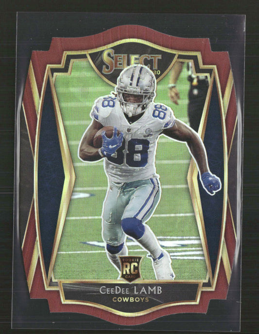 CeeDee Lamb 2020 Panini Select #157 Maroon Prizm Die Cut