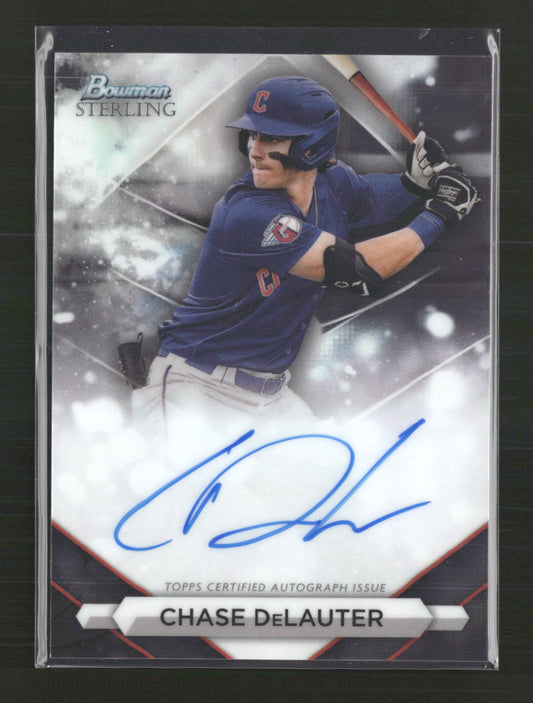 Chase DeLauter 2023 Bowman Sterling #PA-CD Prospect Autographs