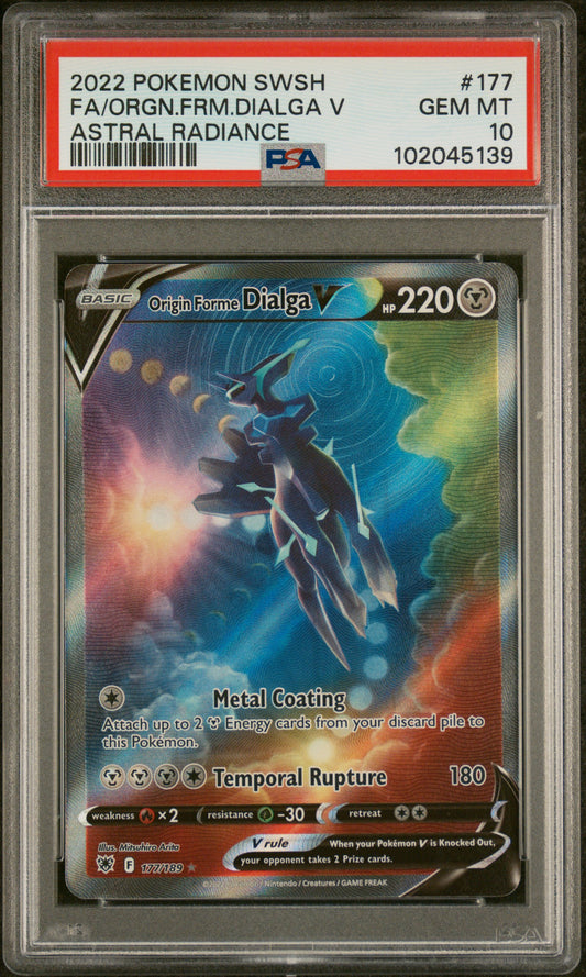 Fa/Orgn.Frm.Dialga V 2022 S&S Astral Radiance #177 Astral Radiance PSA 10
