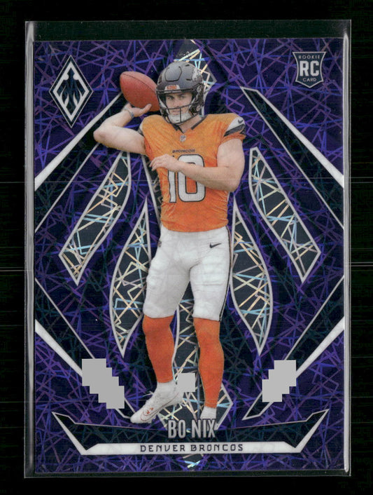 Bo Nix 2024 Panini Phoenix #159 Purple Lazer