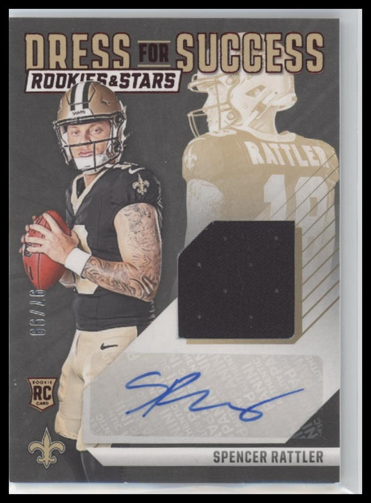 Spencer Rattler 2024 Panini Rookies & Stars #DFS-SRR Dress for Success #/99