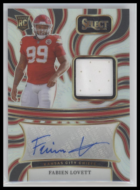 Fabien Lovett 2024 Panini Select #RSM-FLT Rookie Signature Mem #/199