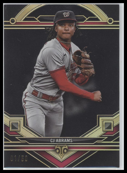 CJ Abrams 2024 Topps Triple Threads #79 Onyx #/50