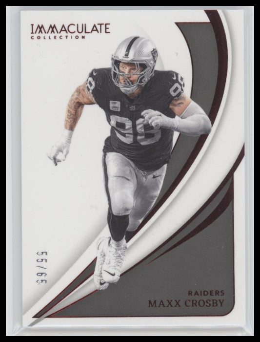 Maxx Crosby 2024 Panini Immaculate Collection #15 Red #/65