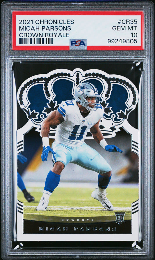 Micah Parsons 2021 Panini Chronicles Crown Royale #CR35 Crown Royale PSA 10