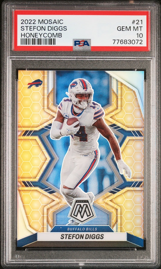 Stefon Diggs 2022 Panini Mosaic #21 Honeycomb PSA 10