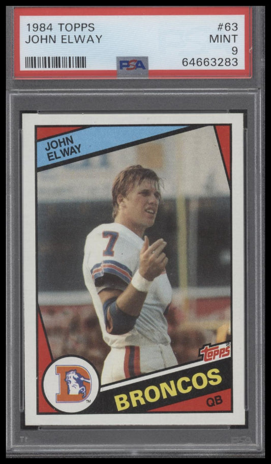 John Elway 1984 Topps #63 PSA 9