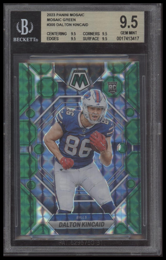 Dalton Kincaid 2023 Panini Mosaic Mosaic Green #305 BGS 9.5