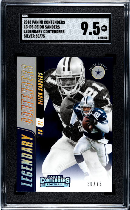 Deion Sanders 2018 Panini Contenders #LC-DS Legendary Contenders Silver SGC 9.5