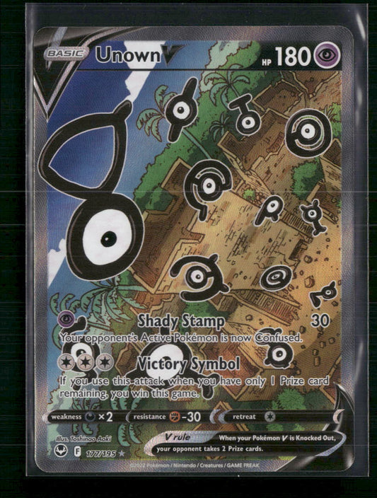Unown V (Alternate Full Art) SWSH12: Silver Tempest #177/195