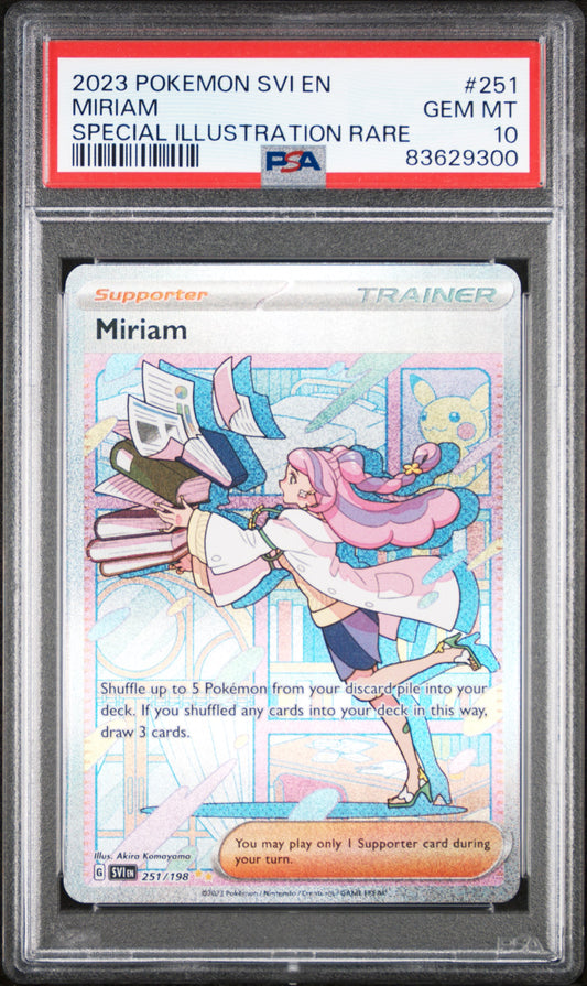 Pokemon Scarlet & Violet #251 Miriam Special Illustration Rare PSA 10