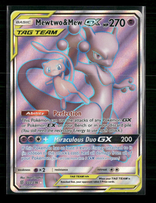Mewtwo & Mew GX (Full Art) SM - Unified Minds #222/236