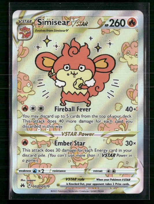 Simisear VSTAR Crown Zenith: Galarian Gallery #GG37/GG70