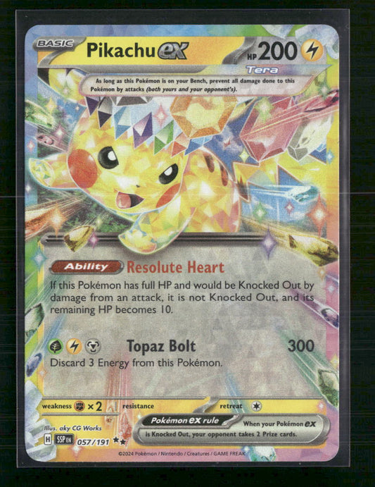 Pikachu ex SV08: Surging Sparks #057/191