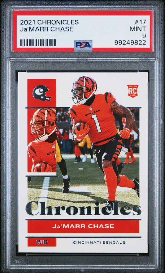 Ja’marr Chase 2021 Panini Chronicles #17 PSA 9