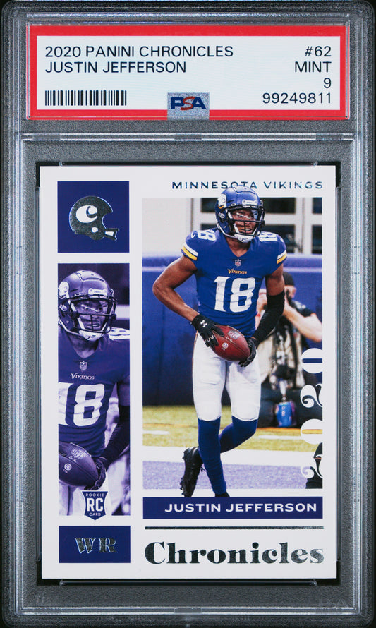 Justin Jefferson 2020 Panini Chronicles #62 PSA 9