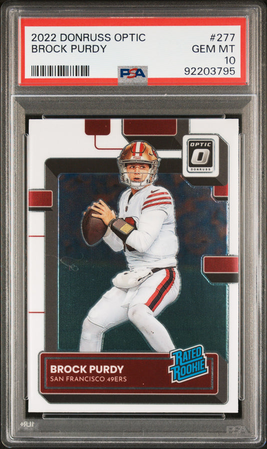Brock Purdy 2022 Panini Donruss Optic #277 PSA 10
