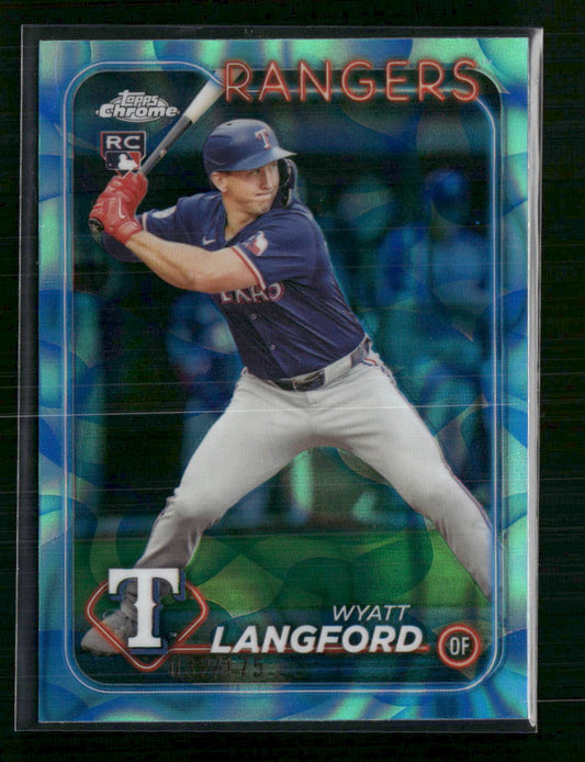 Wyatt Langford 2024 Topps Chrome Aqua / Blue Lava Lamp Refractors #/175