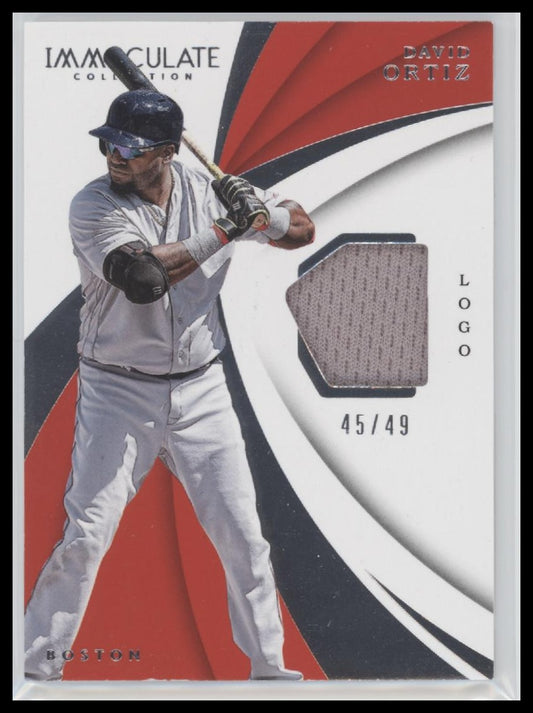 David Ortiz 2018 Panini Immaculate Collection #IS-DO Immaculate Swatches #/49