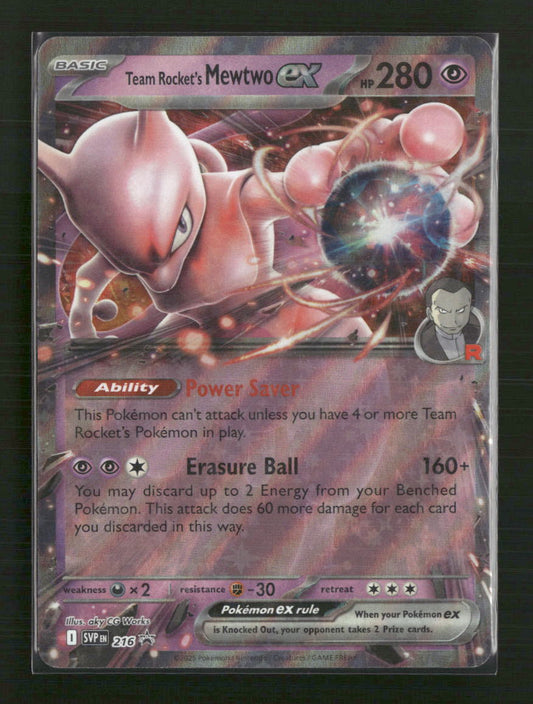Team Rocket's Mewtwo ex SV: Scarlet & Violet Promo Cards #216
