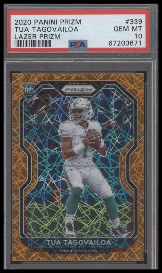Tua Tagovailoa 2020 Panini Prizm #339 Lazer Prizm PSA 10