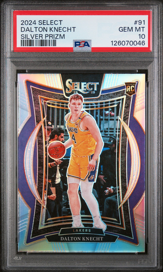 Dalton Knecht 2024 Panini Select #91 Silver Prizm PSA 10