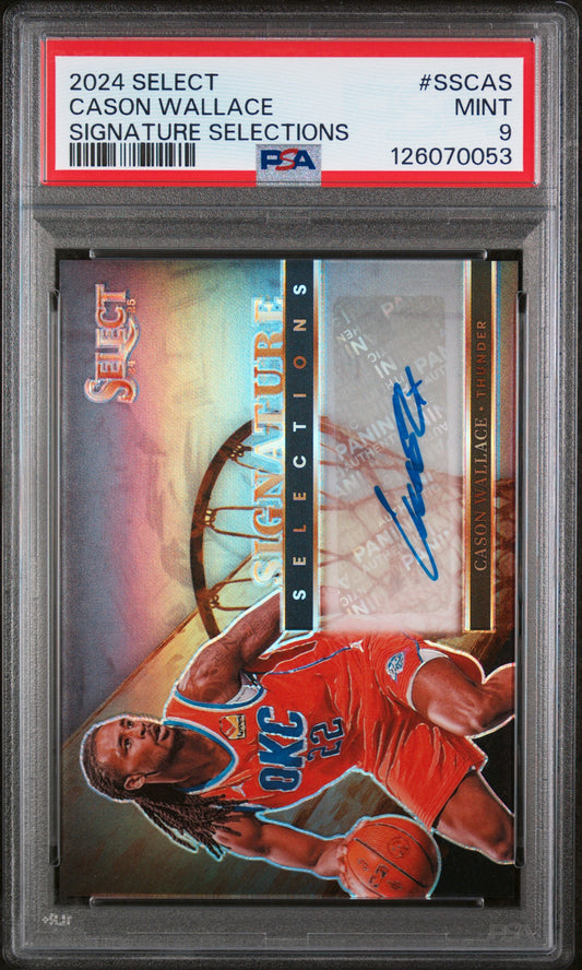 Cason Wallace 2024 Panini Select Signature Selections #SSCAS PSA 9