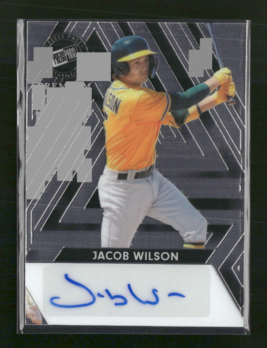 Jacob Wilson 2024 Leaf Electrum #BA-JW1 Base Autographs Blue #/199